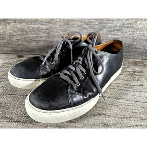 Magnanni Costa Lo Low Top Sneaker Men’s 9.5 Black Leather Lace Up Shoes